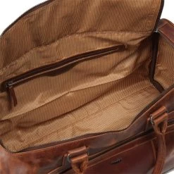 Justified Voyage Leren Reistas Cognac -Mode Tassen justified voyage leren reistas cognac justified 182387