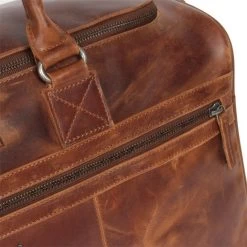 Justified Voyage Leren Reistas Cognac -Mode Tassen justified voyage leren reistas cognac justified 666479