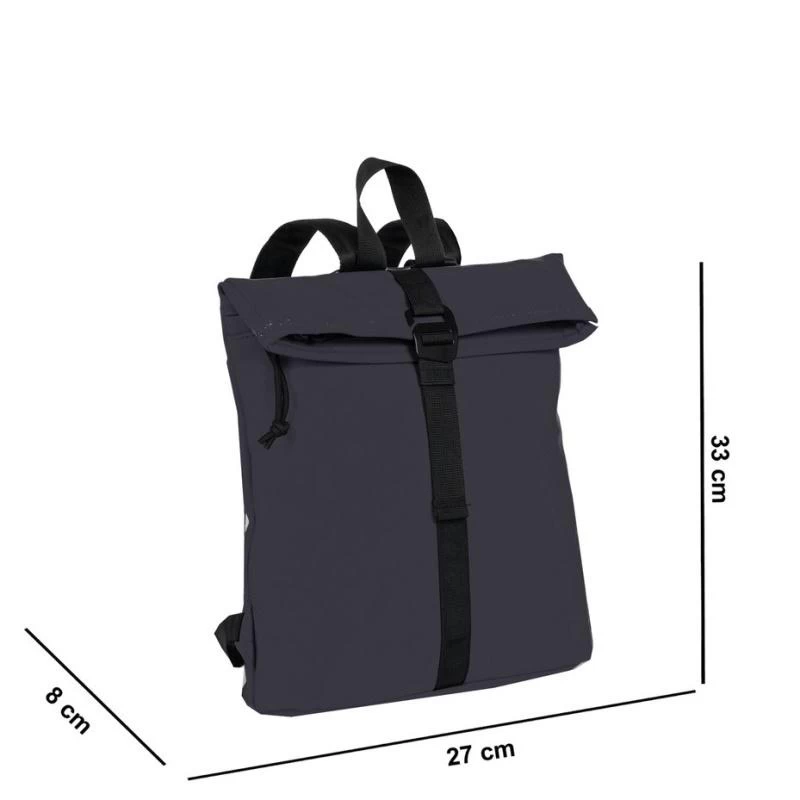 New Rebels Mart S Waterproof Flap Rugzak Navy Blue 5 New Rebels Mart S Waterproof Flap Rugzak Navy Blue - Afbeelding 3