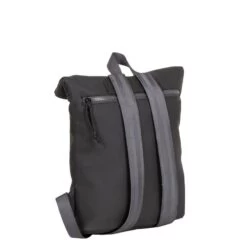 New Rebels Tim S Waterproof Flap Rugzak Black / Grey -Mode Tassen new rebels tim s waterproof flap rugzak black grey new rebels 191407
