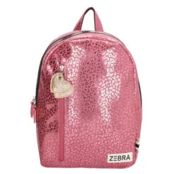 Zebra Trends Rugzak M Girls Pink Metallic Leopard