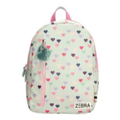 Zebra Trends Rugzak M Girls Polka Hearts Mint